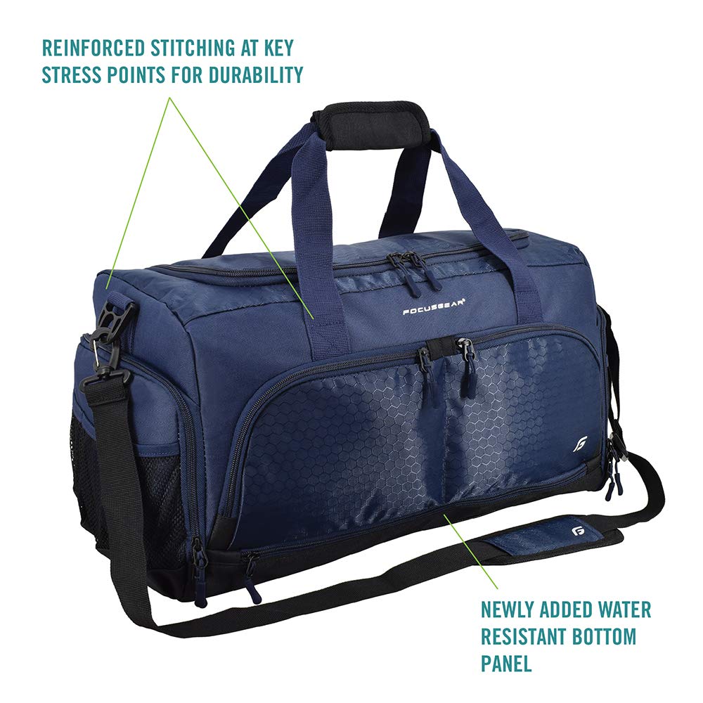 Ultimate Gym Bag 2.0: The Durable Crowdsource Designed Duffel Bag with 10 Optimal Compartments Including Water Resistant Pouch