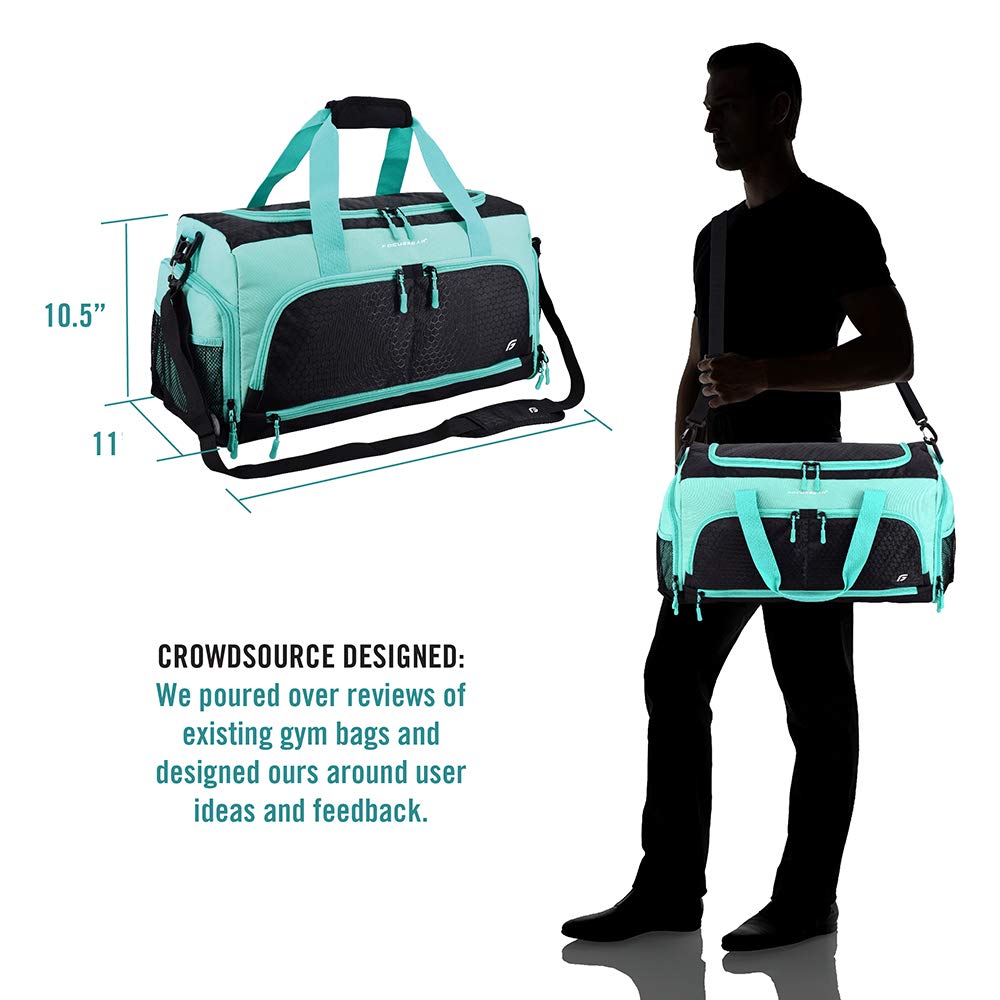 Ultimate Gym Bag 2.0: The Durable Crowdsource Designed Duffel Bag with 10 Optimal Compartments Including Water Resistant Pouch