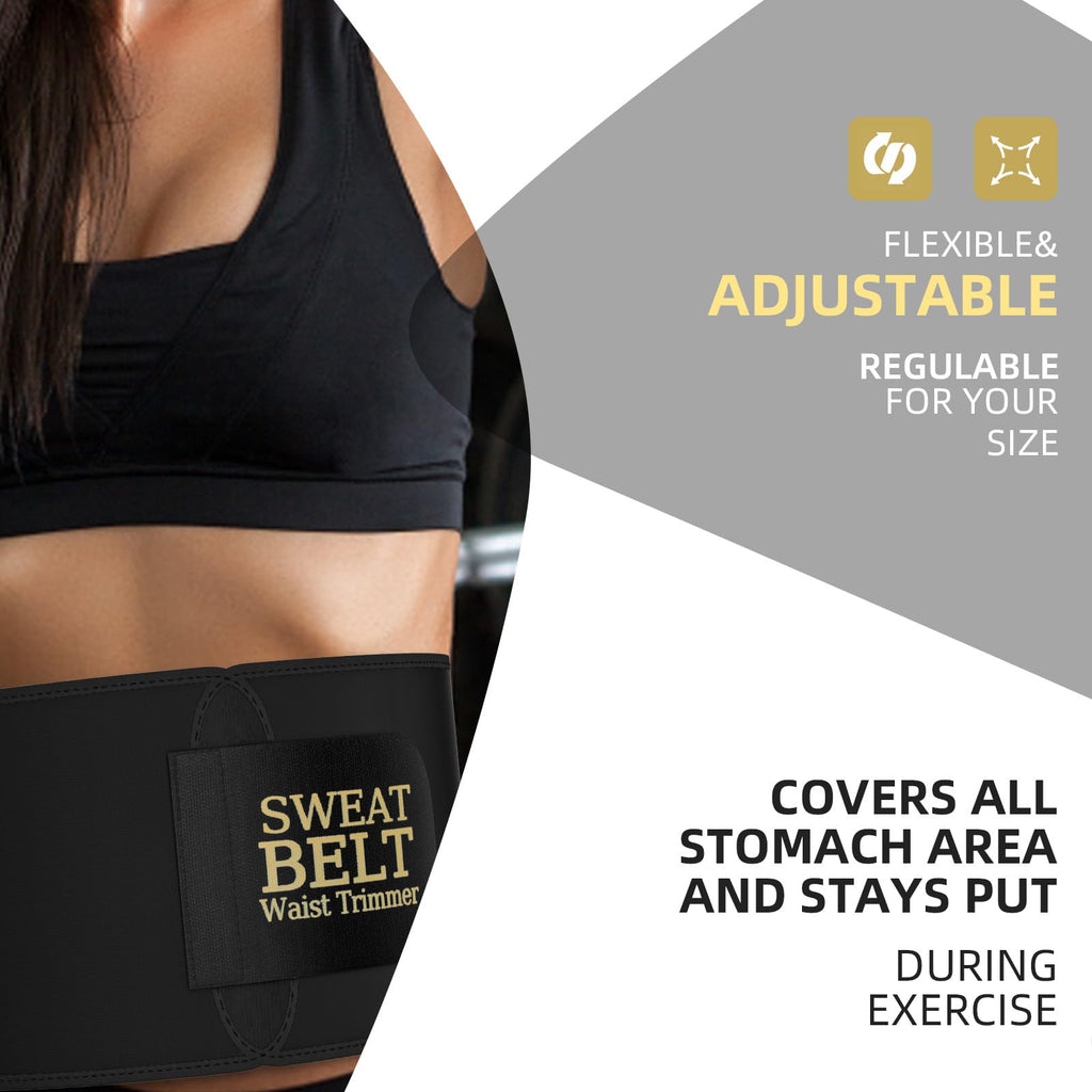 ZPP Waist Trainer for Women and Men, Neoprene Sweat Band Waist Trimmer Belt Slimming Stomach Wrap for Workout