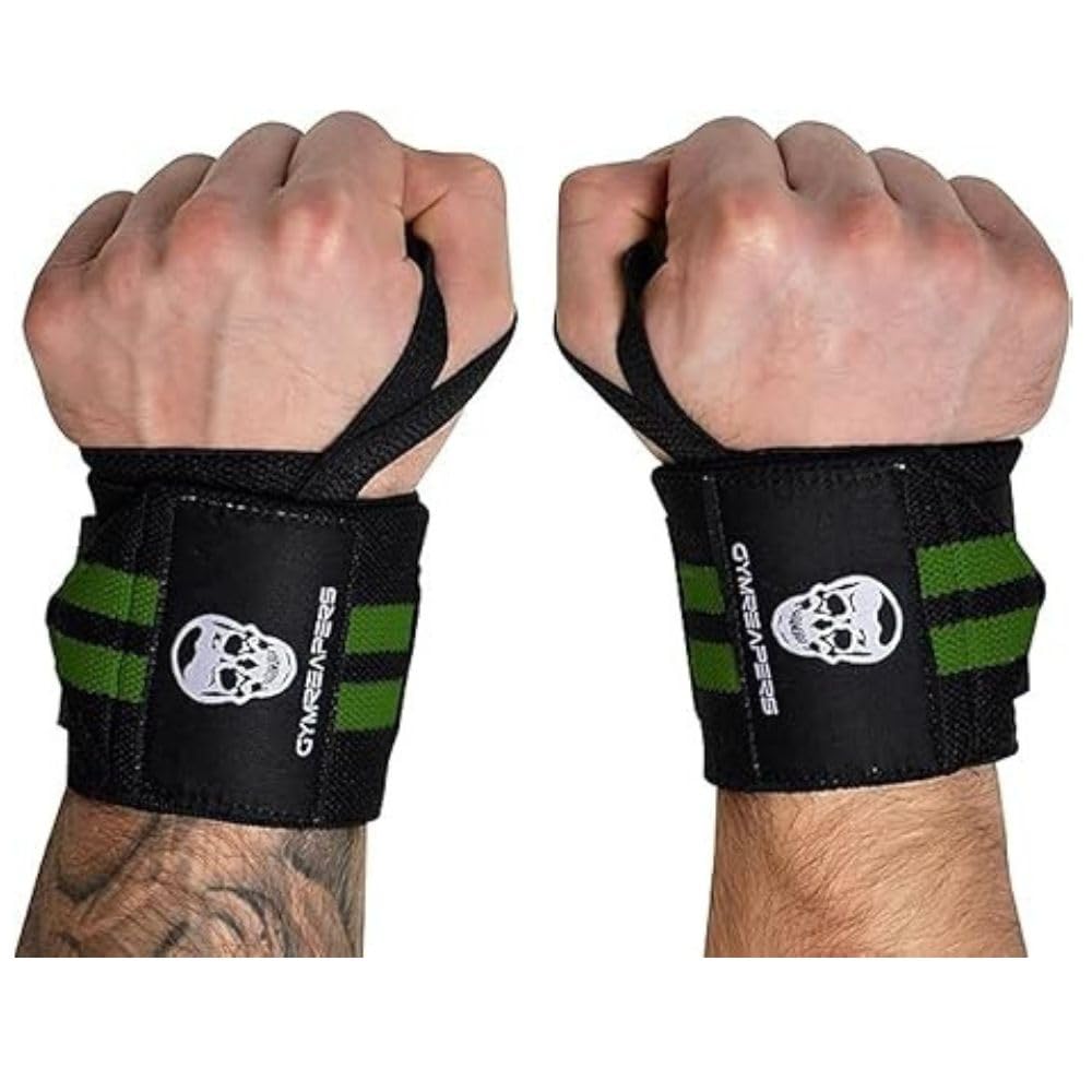 Gymreapers Weightlifting Wrist Wraps (IPF Approved) Professional Quality Wrist Support with Heavy Duty Thumb Loop - Best Wrap for Powerlifting Competition, Strength Training, Bodybuilding
