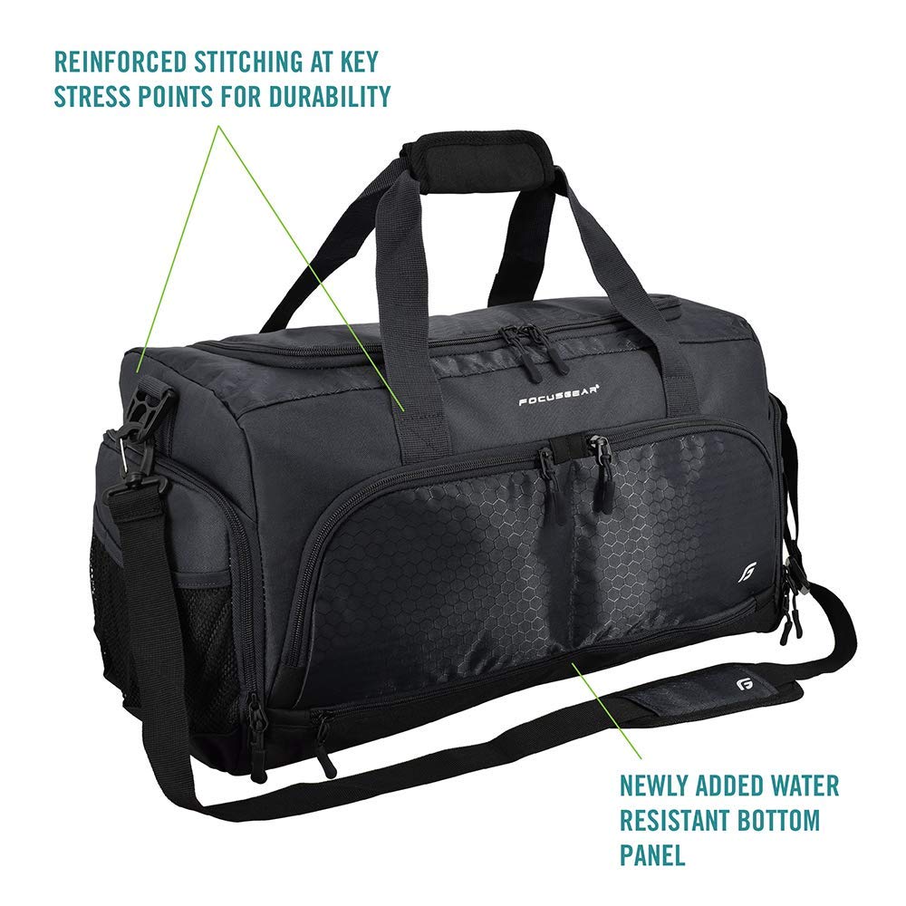 Ultimate Gym Bag 2.0: The Durable Crowdsource Designed Duffel Bag with 10 Optimal Compartments Including Water Resistant Pouch