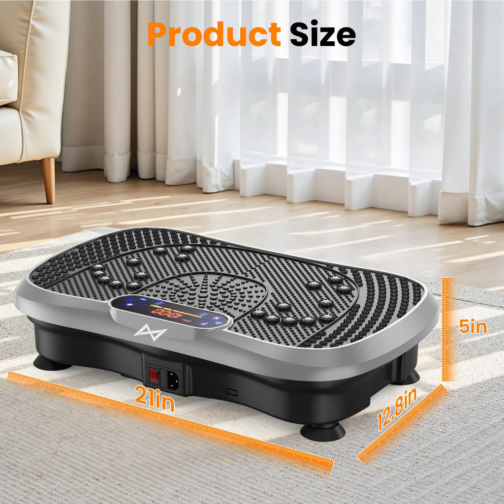 AXV Vibration Plate Fitness Platform Exercise Machine Vibrating Shaking Full Body Shaker Workout Vibrate Stand Shake Board Sport for Weight Loss Fat Burner for Gym Home Office