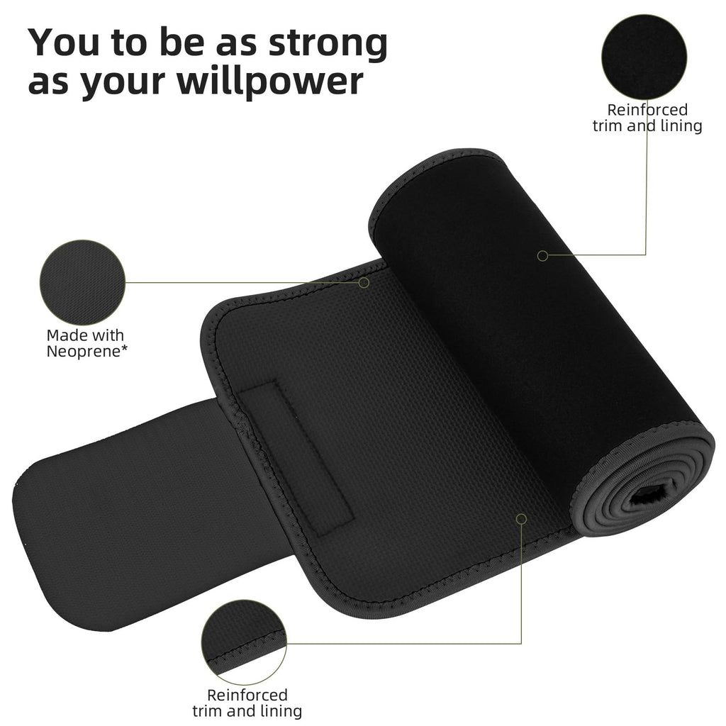 ZPP Waist Trainer for Women and Men, Neoprene Sweat Band Waist Trimmer Belt Slimming Stomach Wrap for Workout