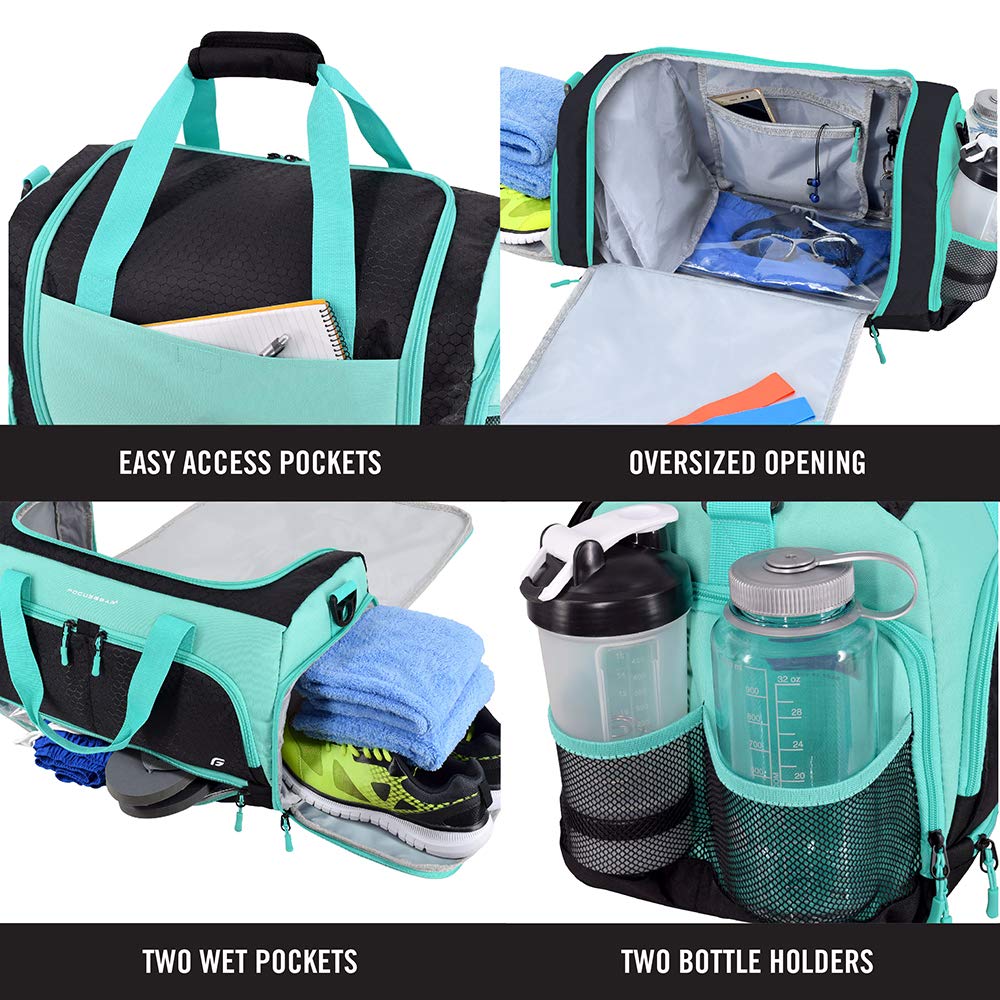 Ultimate Gym Bag 2.0: The Durable Crowdsource Designed Duffel Bag with 10 Optimal Compartments Including Water Resistant Pouch