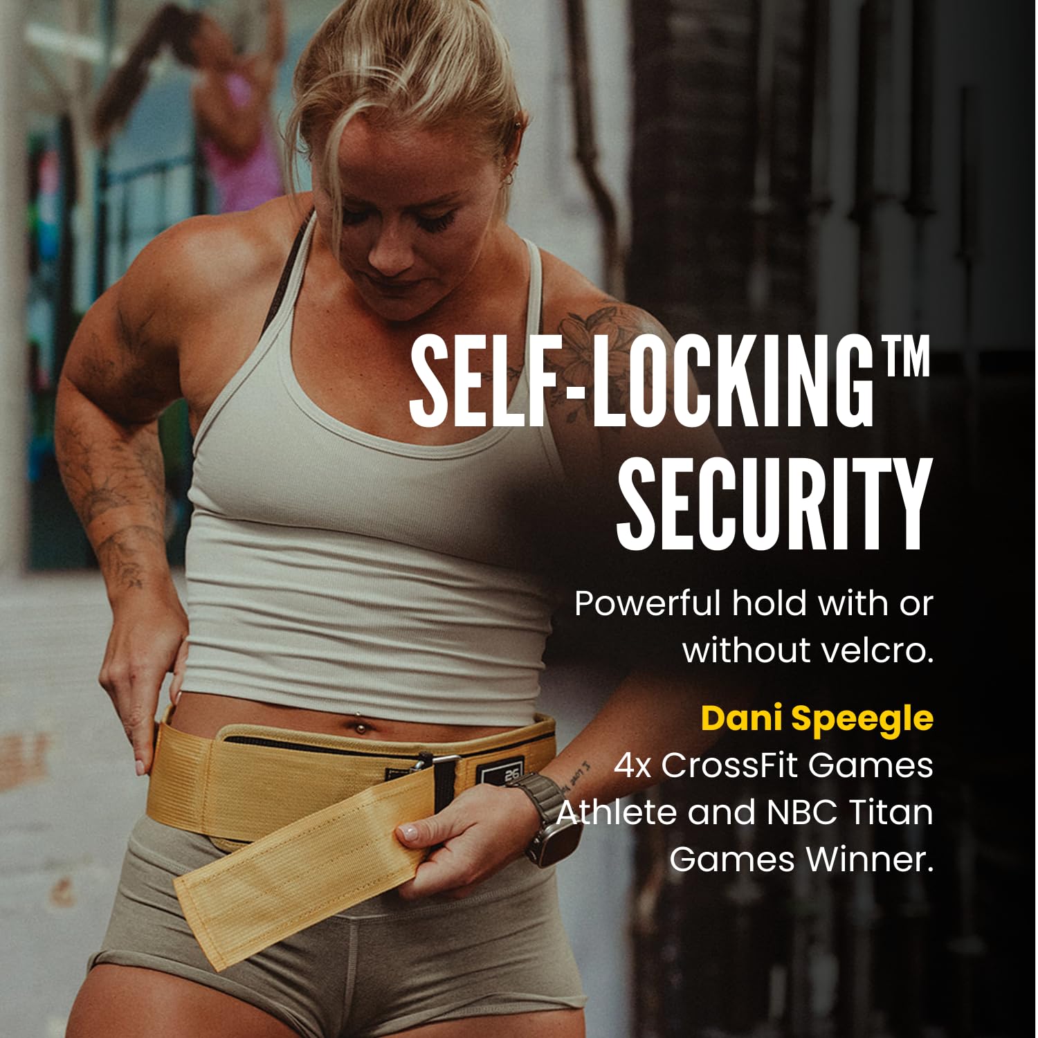 Element 26 Self-Locking Weight Lifting Belt - 4-Inch Nylon Support for Men and Women - Squat and Deadlift - Gym Training