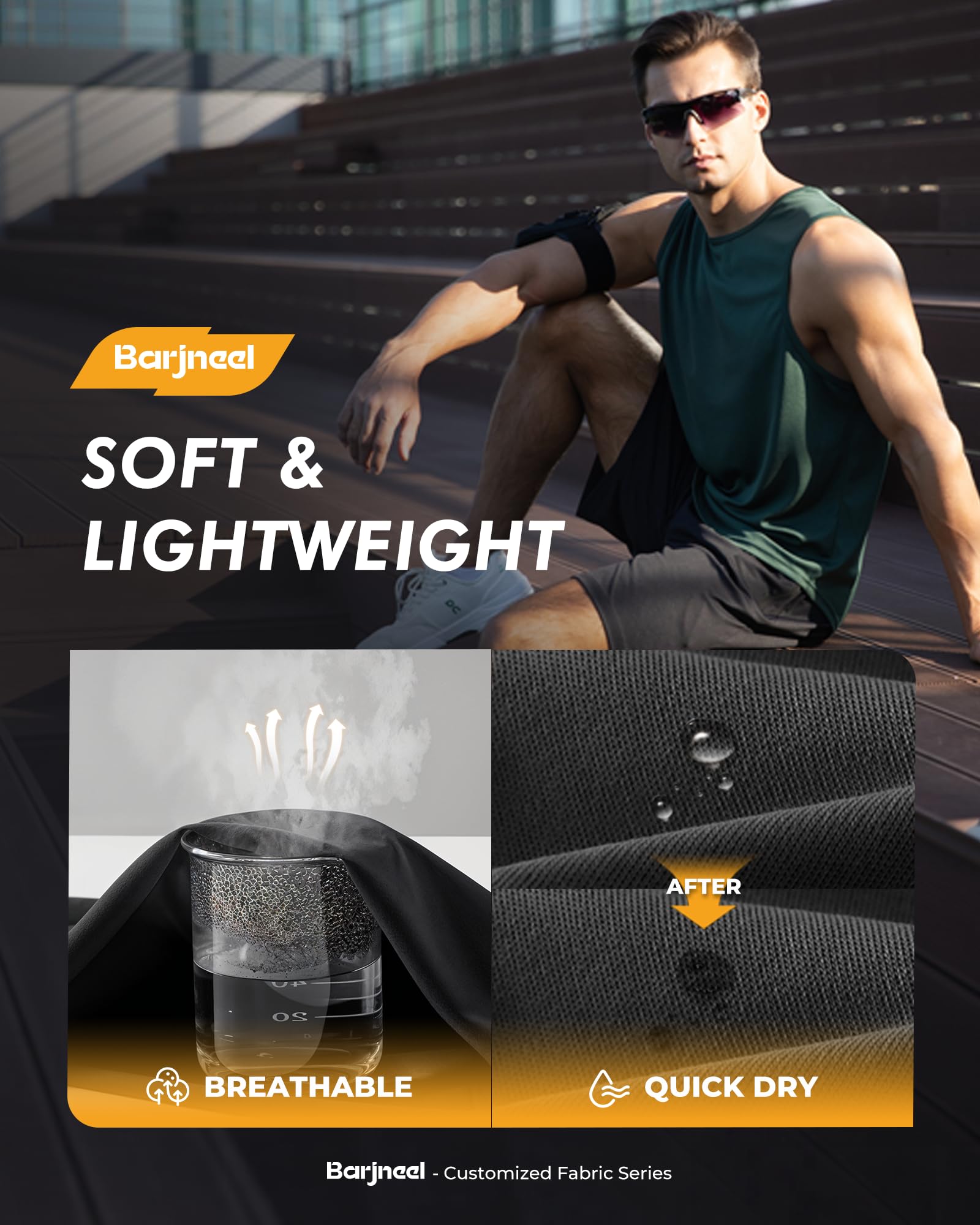 4 Pack Gym Mens Shorts - Basketball Athletic Shorts with Pockets Fitness Clothing Black Workout Quick Dry Shorts