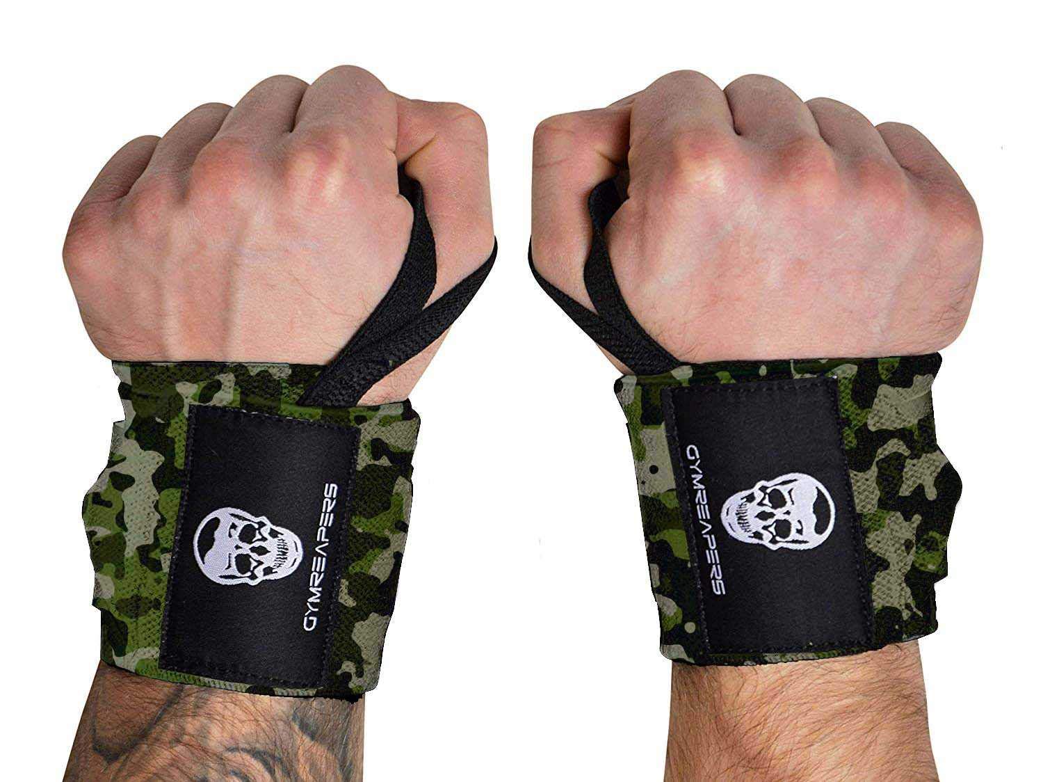 Gymreapers Weightlifting Wrist Wraps (IPF Approved) Professional Quality Wrist Support with Heavy Duty Thumb Loop - Best Wrap for Powerlifting Competition, Strength Training, Bodybuilding