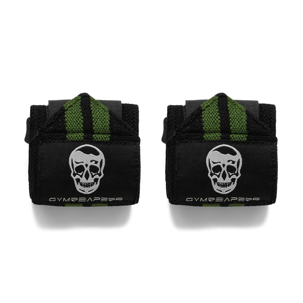 Gymreapers Weightlifting Wrist Wraps (IPF Approved) Professional Quality Wrist Support with Heavy Duty Thumb Loop - Best Wrap for Powerlifting Competition, Strength Training, Bodybuilding