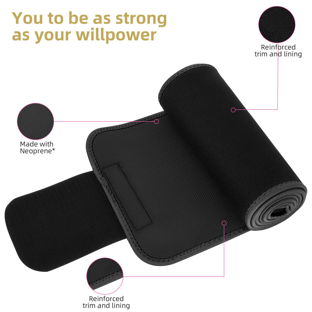ZPP Waist Trainer for Women and Men, Neoprene Sweat Band Waist Trimmer Belt Slimming Stomach Wrap for Workout