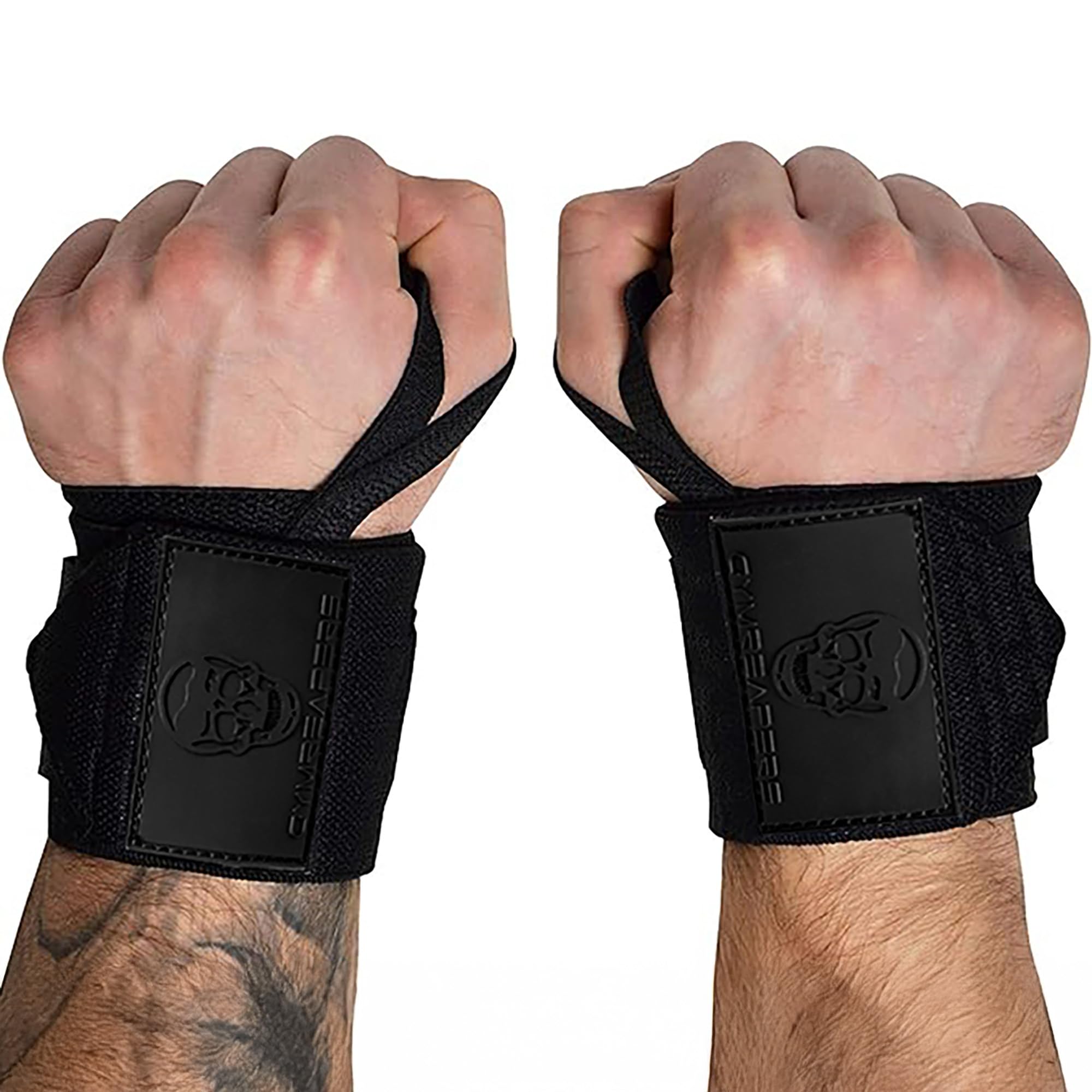 Gymreapers Weightlifting Wrist Wraps (IPF Approved) Professional Quality Wrist Support with Heavy Duty Thumb Loop - Best Wrap for Powerlifting Competition, Strength Training, Bodybuilding
