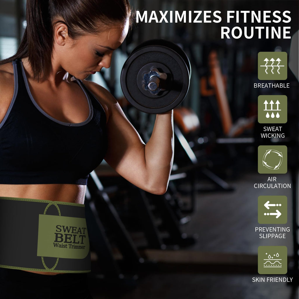 ZPP Waist Trainer for Women and Men, Neoprene Sweat Band Waist Trimmer Belt Slimming Stomach Wrap for Workout