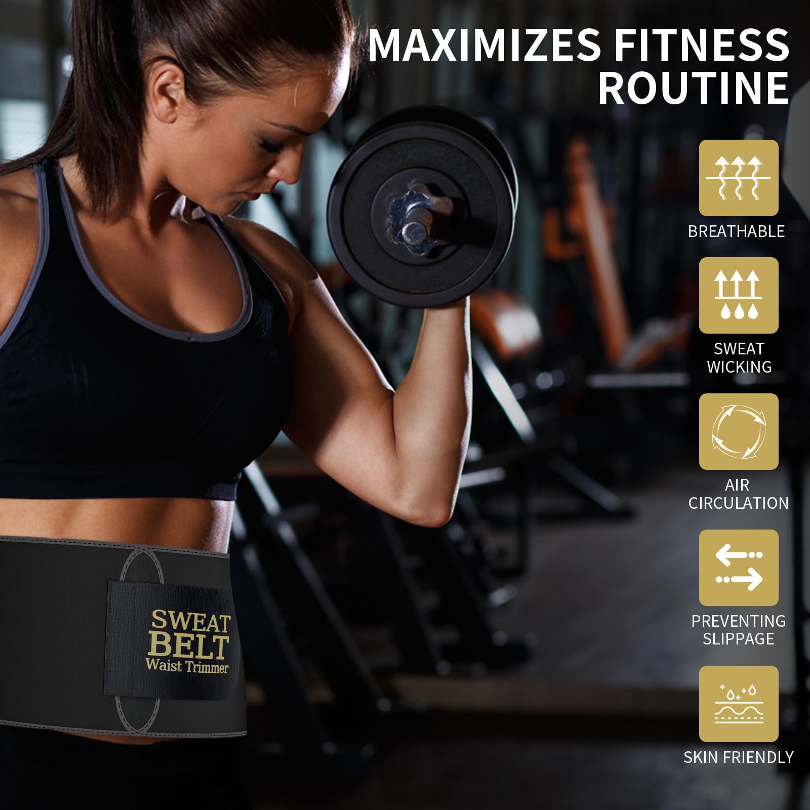 ZPP Waist Trainer for Women and Men, Neoprene Sweat Band Waist Trimmer Belt Slimming Stomach Wrap for Workout