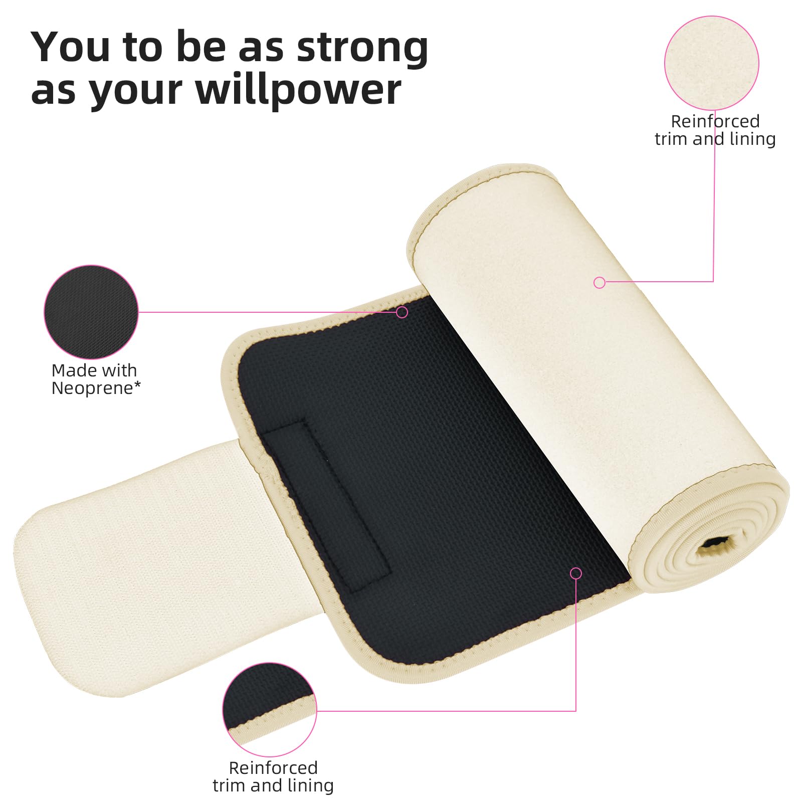ZPP Waist Trainer for Women and Men, Neoprene Sweat Band Waist Trimmer Belt Slimming Stomach Wrap for Workout