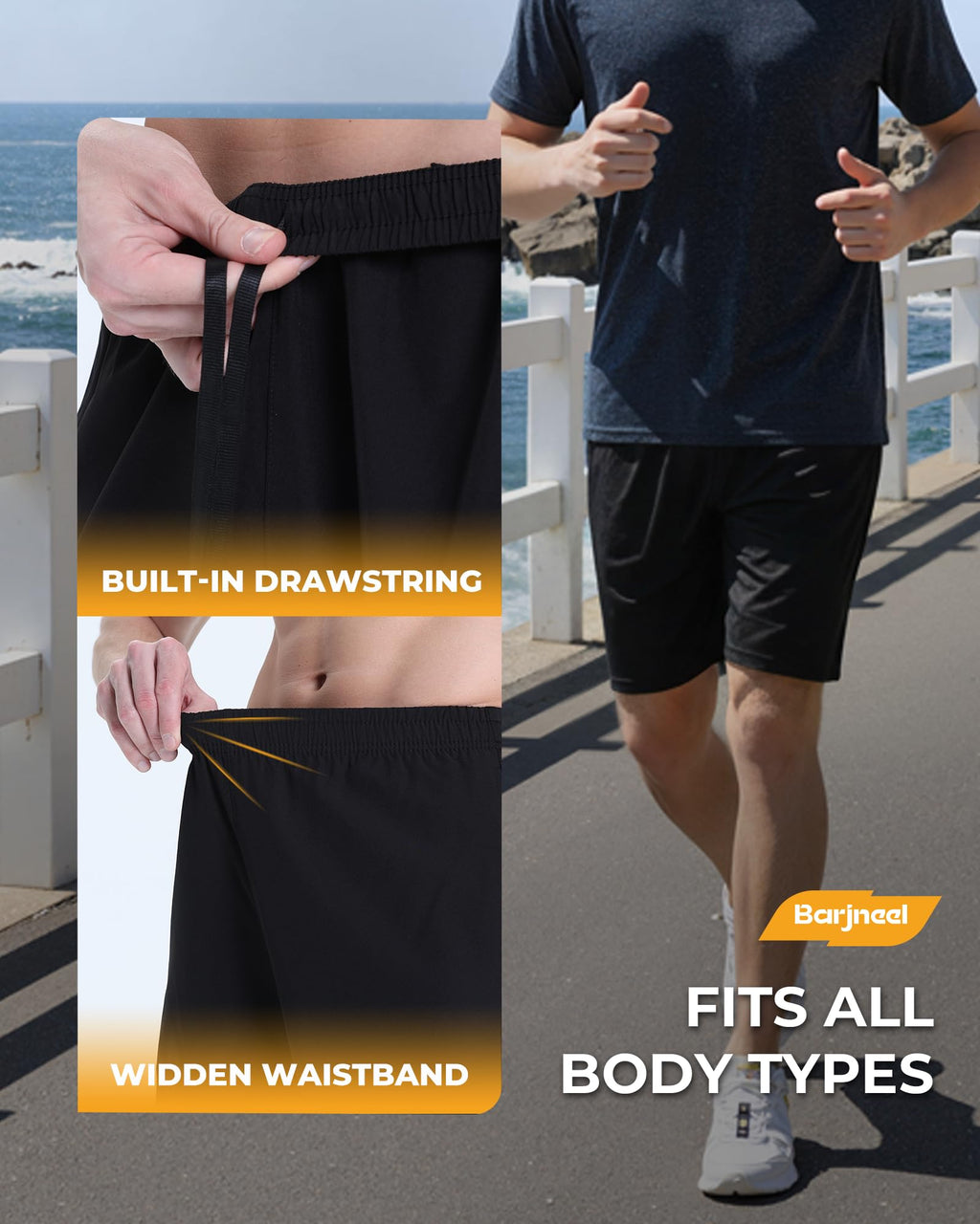 4 Pack Gym Mens Shorts - Basketball Athletic Shorts with Pockets Fitness Clothing Black Workout Quick Dry Shorts