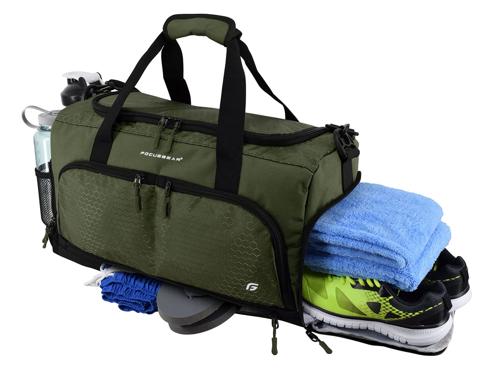 Ultimate Gym Bag 2.0: The Durable Crowdsource Designed Duffel Bag with 10 Optimal Compartments Including Water Resistant Pouch