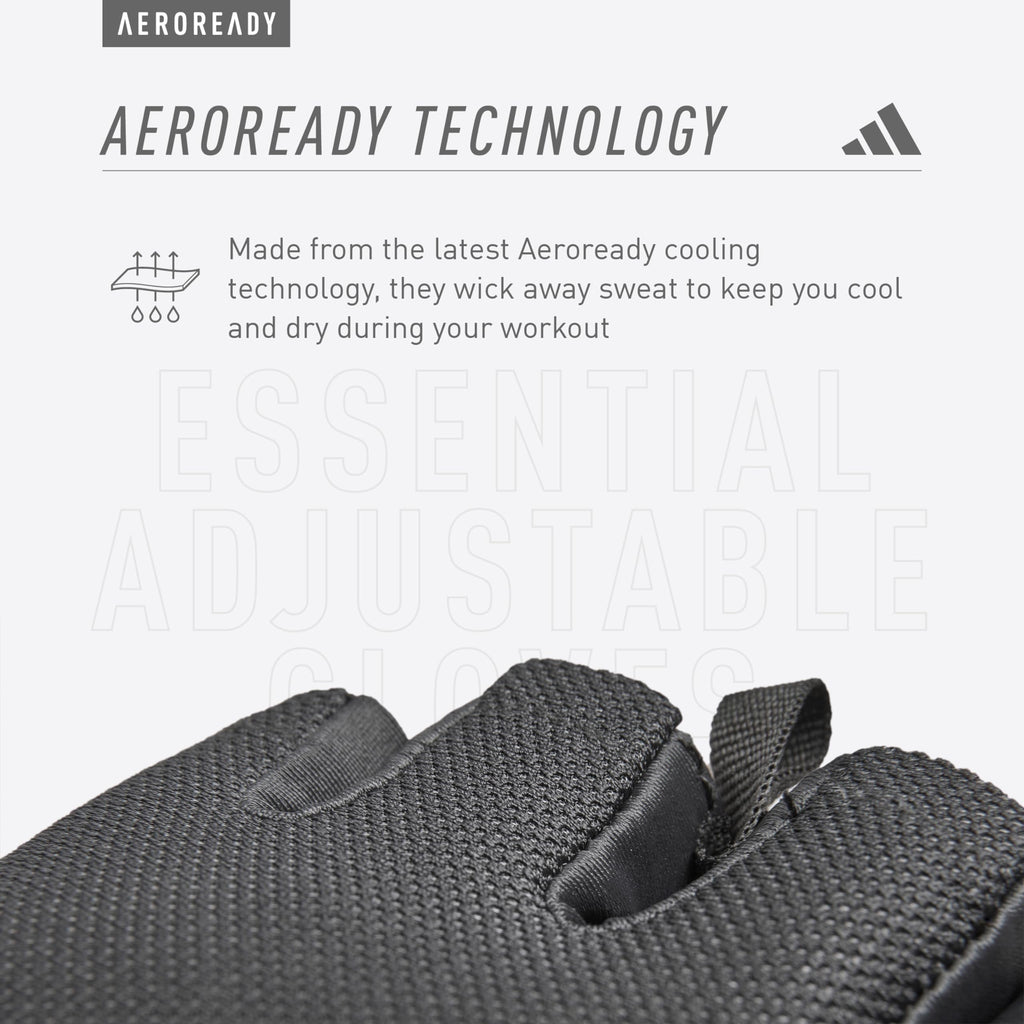 adidas Essential Training & Weightlifting Gloves, Fingerless Workout Gloves