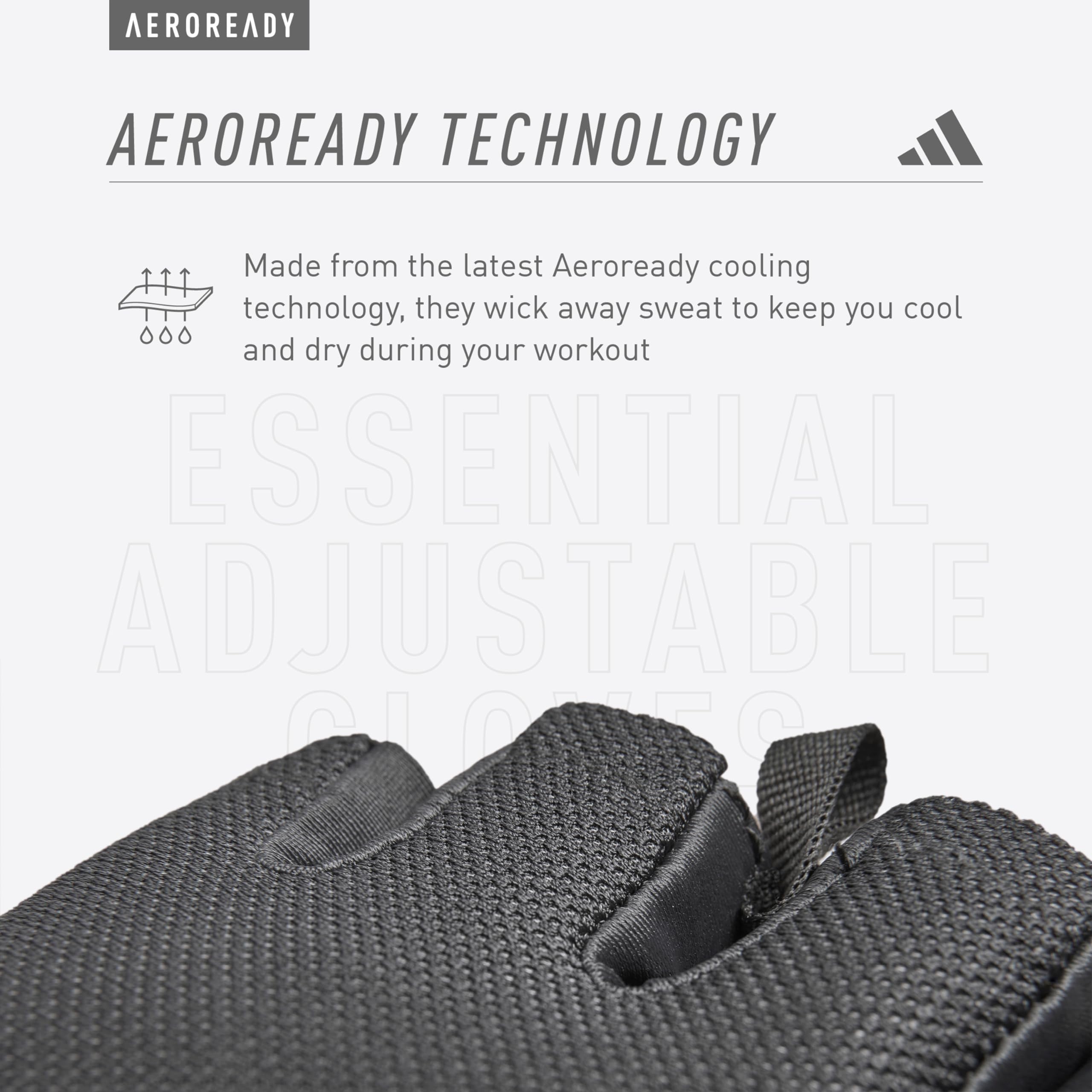 adidas Essential Training & Weightlifting Gloves, Fingerless Workout Gloves